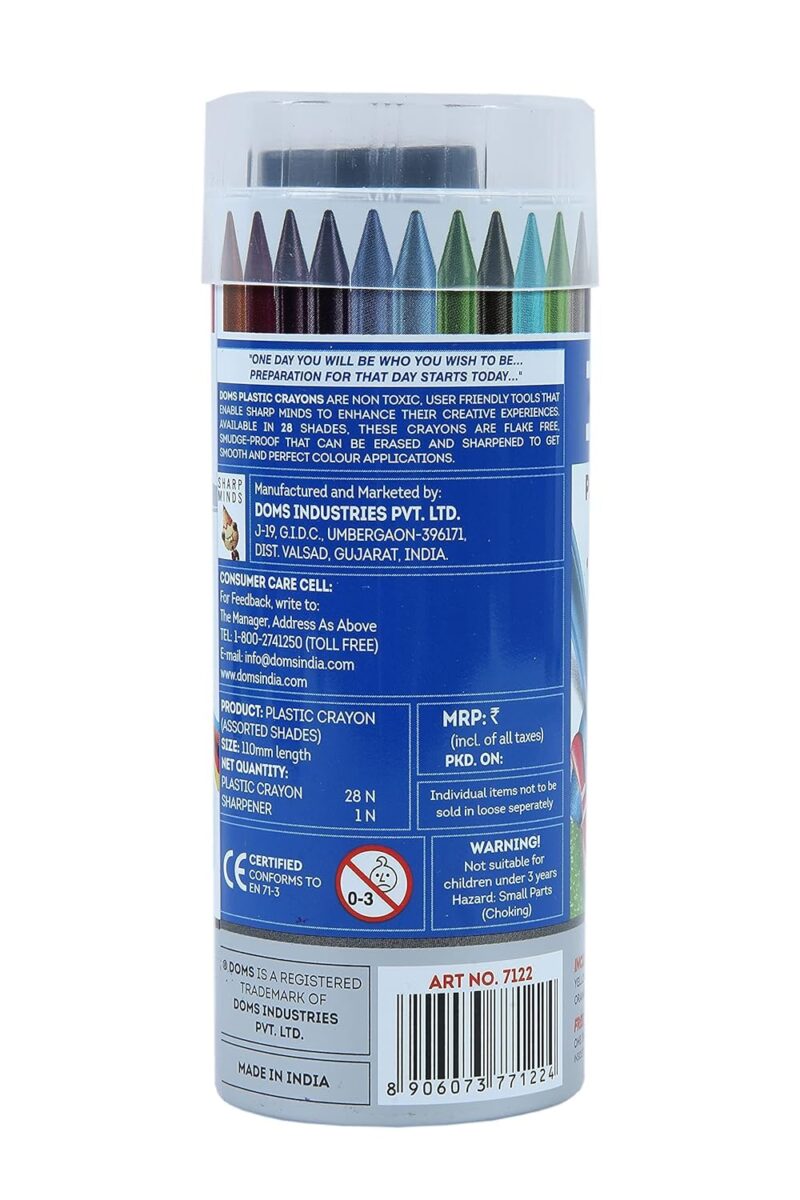 Doms Plastic Crayons 28 Shades - Image 4