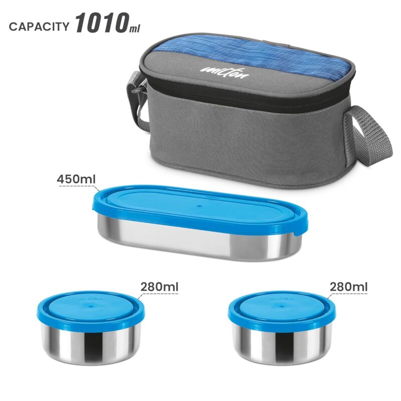 Milton Lunch Box with Insulated Fabric Jacket, 3 Containers - Image 6