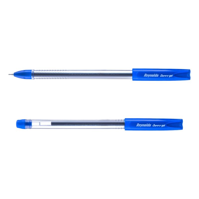Reynolds JIFFY 5 CT BLUE I Lightweight Gel Pen With Comfortable Grip for Extra Smooth Writing I School and Office Stationery | 0.5mm Tip Size  Amazon.in Office Products - Image 5
