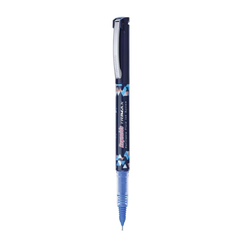 Reynolds TRIMAX RollerBall Pen SET - 5 PENS BLUE | ROLLER BALL PEN FOR WRITING | PEN FOR STUDENTS & OFFICE STATIONERY | 0.5 mm TIP SIZE  Amazon.in Office Products - Image 6