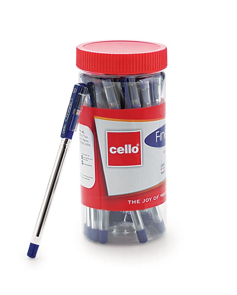 Cello Finegrip Ball Pen | Blue Ball Pens | Jar of 25 Units | Best Ball Pens for Smooth Writing | Ball Point Pen Set | Pens for Students and Professionals Stationery  Amazon.in Office Products - Image 21