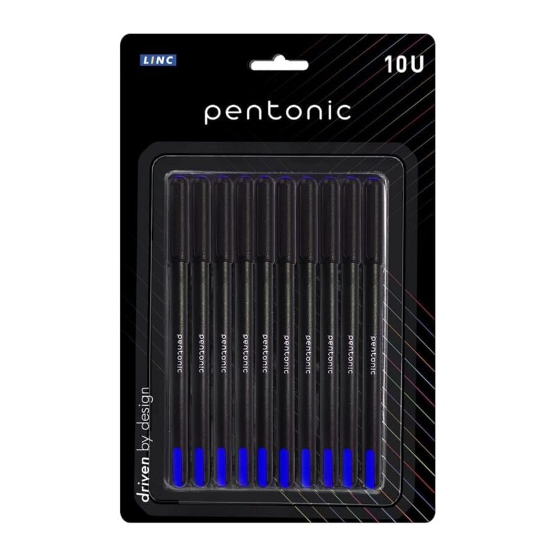 Pentonic 0.7 mm Ball Pen Blister Pack | Black Body | Blue Ink | Set of 10 Pens  Amazon.in - Image 12