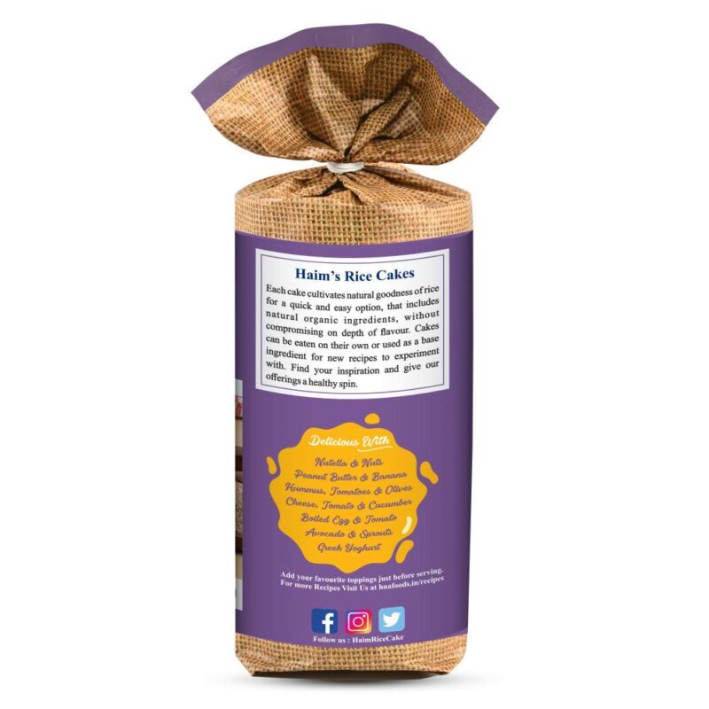 HAIM Organic Crispy Rice Thick Wholegrain Brown Rice Cake - Pack of 1 (Quinoa & Chia) - Image 6