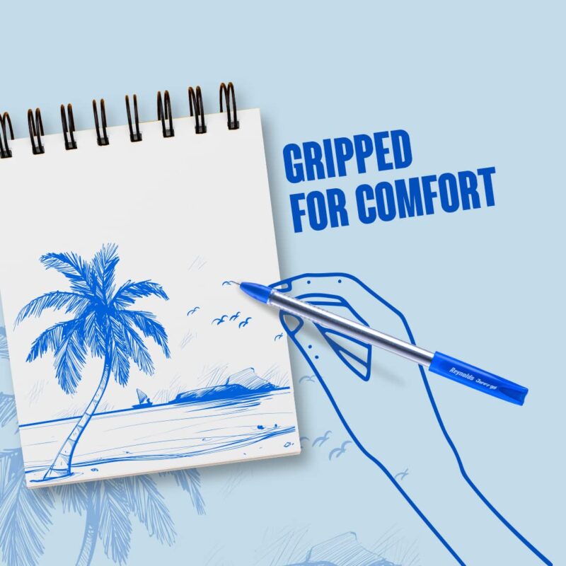 Reynolds JIFFY 5 CT BLUE I Lightweight Gel Pen With Comfortable Grip for Extra Smooth Writing I School and Office Stationery | 0.5mm Tip Size  Amazon.in Office Products - Image 6