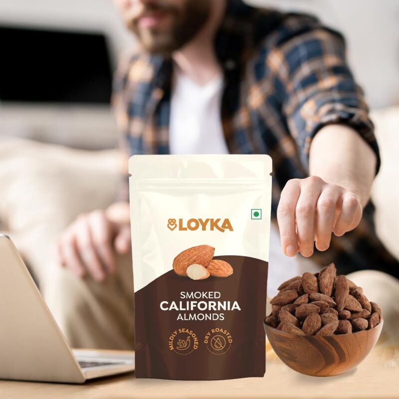 Loyka Smoked California Almonds 200g - Image 4