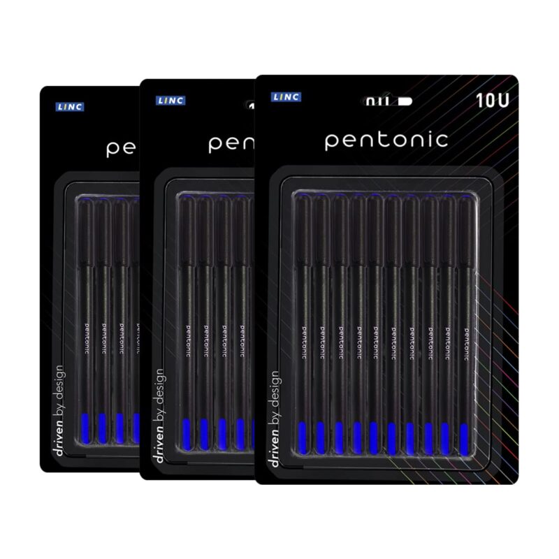 Pentonic 0.7 mm Ball Pen Blister Pack | Black Body | Blue Ink | Set of 10 Pens  Amazon.in - Image 20