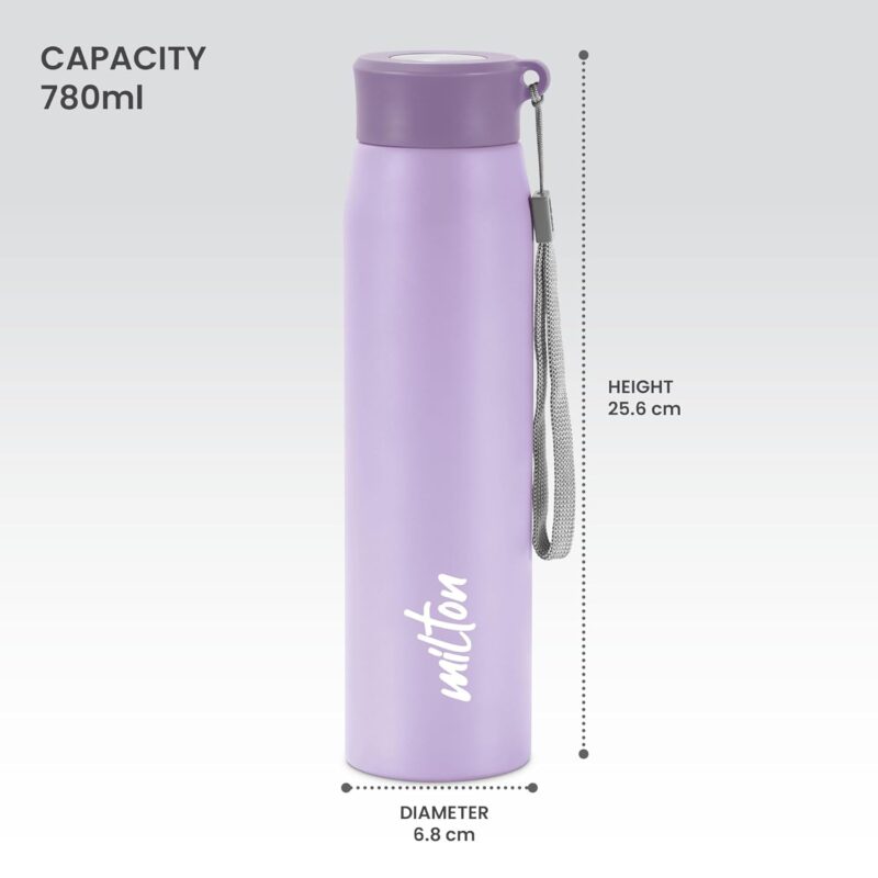 MILTON Handy 850 Stainless Steel Water Bottle, 780 ml water bottles, Single walled, Leak-Proof, Rust-free Steel Bottle, Easy Grip, Easy to Carry, Travel Bottle, Purple  Amazon.in Home & KitchenWatch the videoWatch the videoWatch the videoWatch the videoWatch the videoWatch the videoWatch the video - Image 13