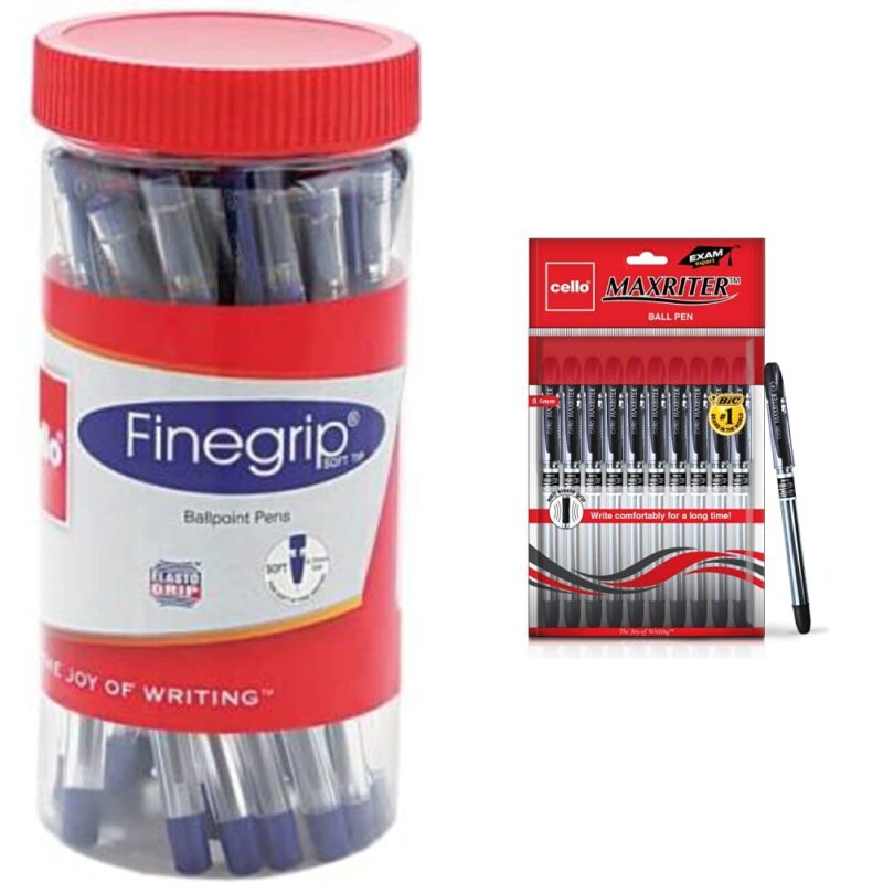 Cello Finegrip Ball Pen | Blue Ball Pens | Jar of 25 Units | Best Ball Pens for Smooth Writing | Ball Point Pen Set | Pens for Students and Professionals Stationery  Amazon.in Office Products - Image 23