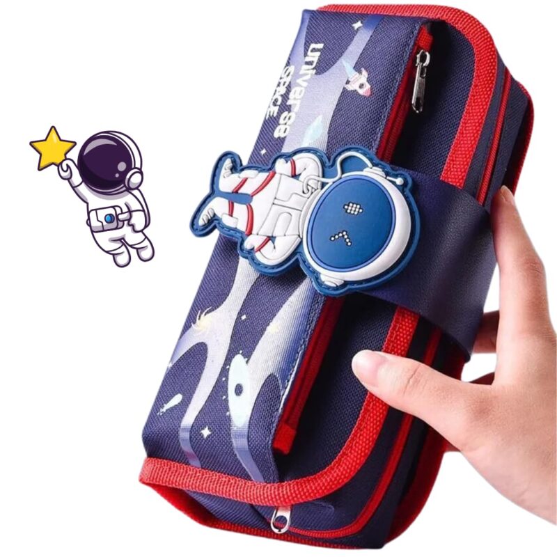 Buy Storio Space Astronaut Pencil Case Large Capacity Pen Bag,Cute Cartoon Stationery Organizer Detachable Zipper Pen Pouch,Polyester Storage Box for Boys Girls Teen Student - Multicolor Online at Low Prices in India - Amazon.in - Image 10