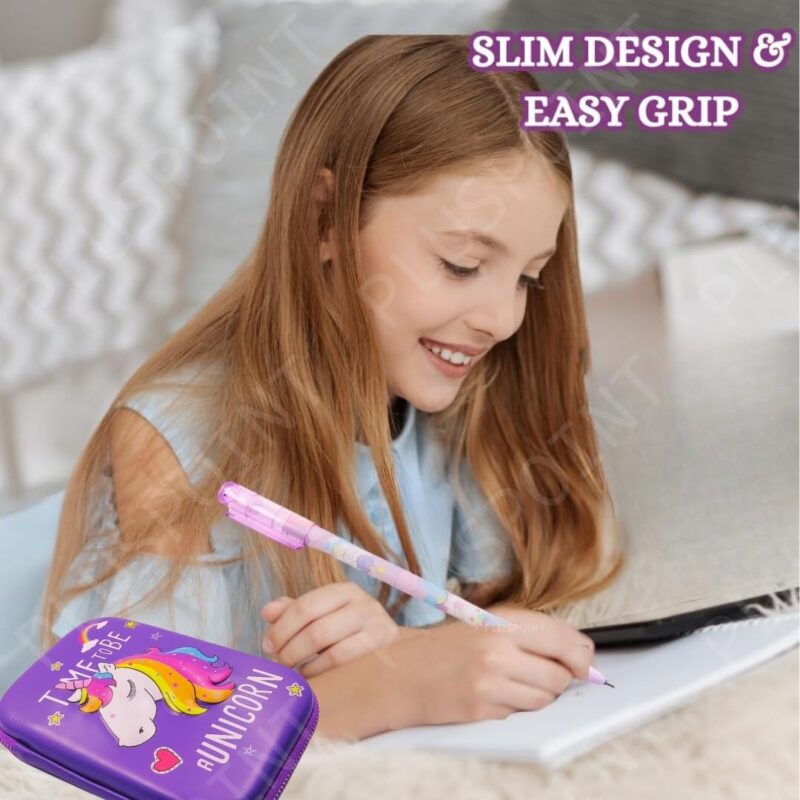 PLUSPOINT 3D Unicorn Pencil case Large Capacity Premium Stylish EVA Case Embossed Compass with More Space, School Supply Organizer for Students, Stationery Box, Cosmetic Zip Pouch Bag  Amazon.in Toys & Games - Image 18