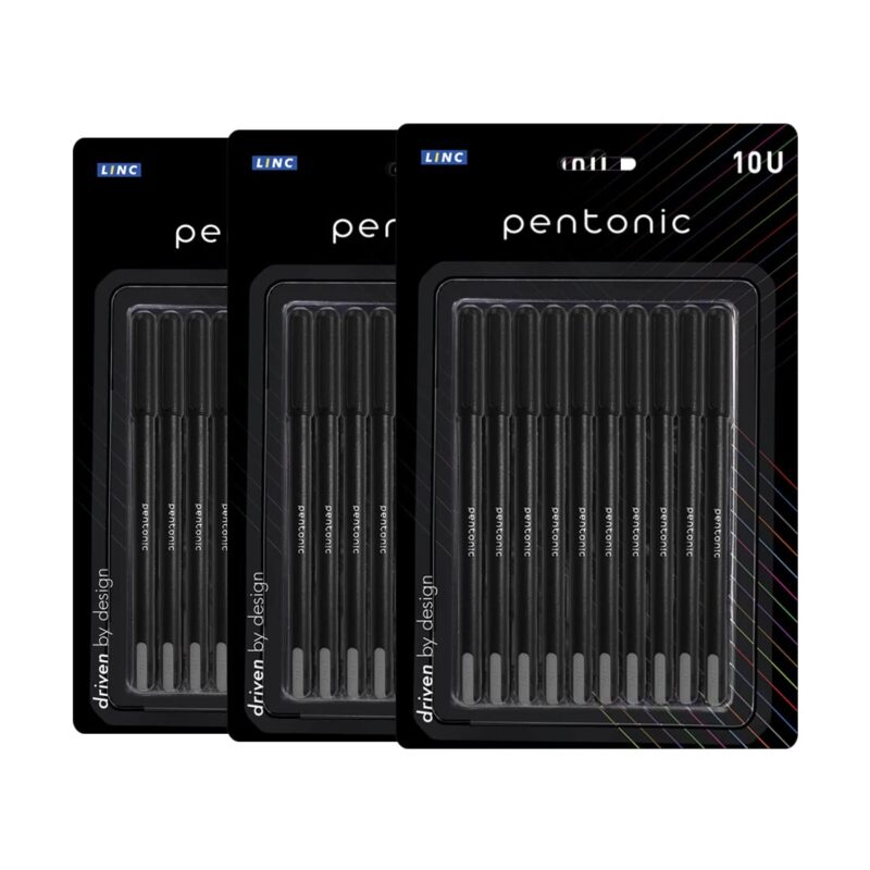 Pentonic 0.7 mm Ball Pen Blister Pack | Black Body | Blue Ink | Set of 10 Pens  Amazon.in - Image 25