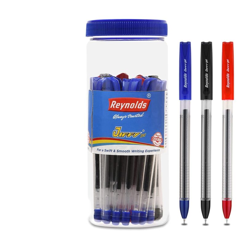 Reynolds JIFFY 5 CT BLUE I Lightweight Gel Pen With Comfortable Grip for Extra Smooth Writing I School and Office Stationery | 0.5mm Tip Size  Amazon.in Office Products - Image 16