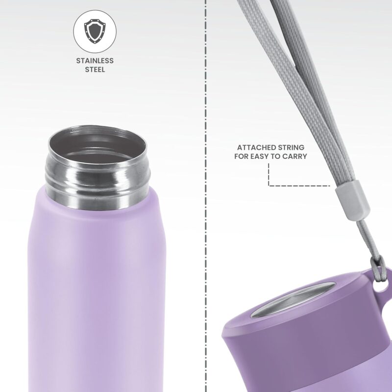 MILTON Handy 850 Stainless Steel Water Bottle, 780 ml water bottles, Single walled, Leak-Proof, Rust-free Steel Bottle, Easy Grip, Easy to Carry, Travel Bottle, Purple  Amazon.in Home & KitchenWatch the videoWatch the videoWatch the videoWatch the videoWatch the videoWatch the videoWatch the video - Image 11