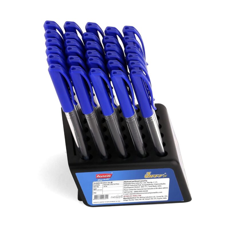 Reynolds JIFFY 5 CT BLUE I Lightweight Gel Pen With Comfortable Grip for Extra Smooth Writing I School and Office Stationery | 0.5mm Tip Size  Amazon.in Office Products - Image 21