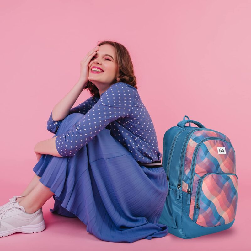Genie Plaids 19 inches Blue School Backpack (PLAIDS19SBBLU)  Amazon.in Fashion - Image 13