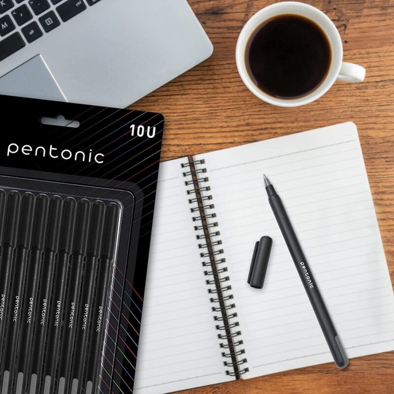 Pentonic 0.7 mm Ball Pen Blister Pack | Black Body | Blue Ink | Set of 10 Pens  Amazon.in - Image 9