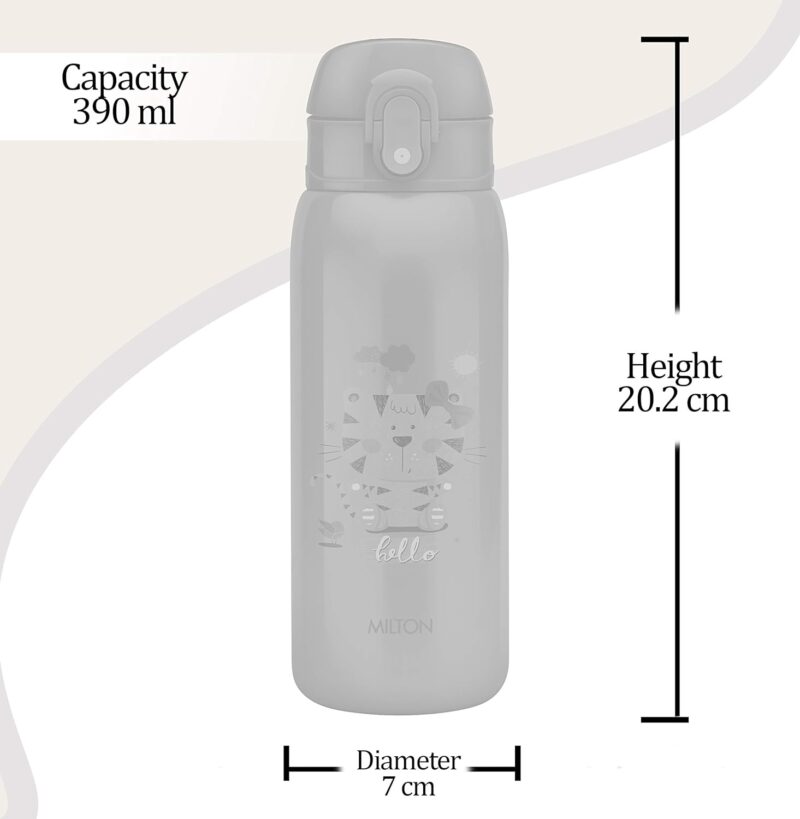 Milton Jolly 475 thermosteel Kids Hot and Cold Water Bottle, 390 ml, Green  Amazon.in Home & Kitchen - Image 5