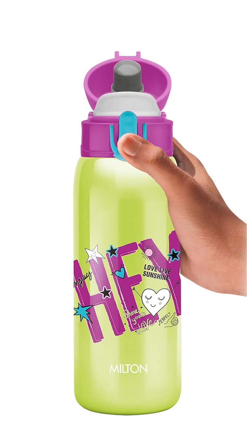 Milton Jolly 475 thermosteel Kids Hot and Cold Water Bottle, 390 ml, Green  Amazon.in Home & Kitchen - Image 3