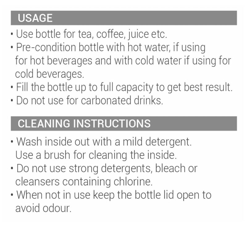 Milton Aura 1000 Thermosteel Bottle, 1050 ml Water Bottles, 24 Hours Hot and Cold, Easy to Carry, Easy Grip, Rust Proof, Tea, Coffee, Office, Travel Bottle, Black  Amazon.in Home & Kitchen - Image 5