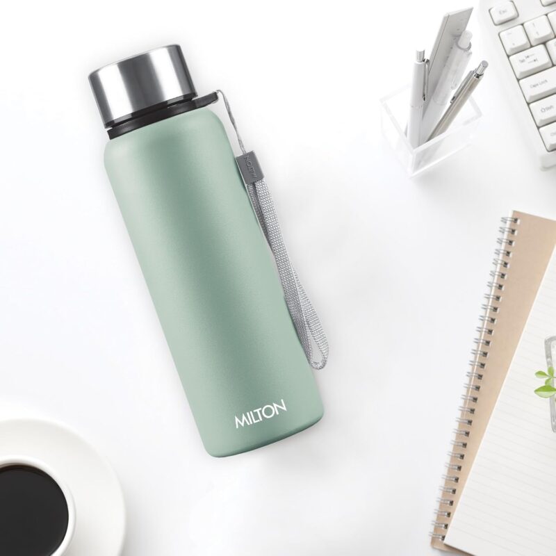 MILTON Brim 750 Stainless Steel Water Bottle, 690 ml water bottles, Single walled, Leak-Proof, Rust-free Steel Bottle, Easy Grip, Easy to Carry, Travel Bottle, Light Green  Amazon.in Home & KitchenWatch the videoWatch the videoWatch the videoWatch the video - Image 13