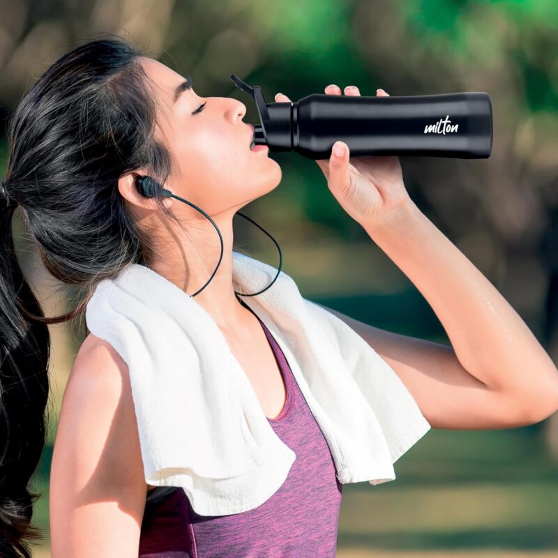 MILTON Comet 1000 Single Wall Stainless Steel Water Bottle 1000ml for School, Office, Home, Gym, Leakproof, Rust free, Black  Amazon.in Home & KitchenWatch the videoWatch the videoWatch the videoWatch the videoWatch the videoWatch the videoWatch the video - Image 13