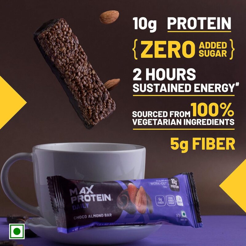 RiteBite Max Protein Daily Choco Almond 50g Protein Bar [Pack of 1] - Image 2