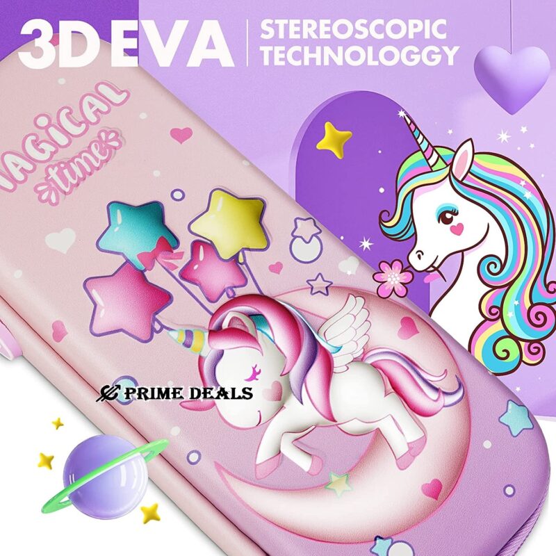 Buy PRIME DEALS 3D Cover Eva Pencil Case Large Capacity Pencil Pouch Bag Compass School Pouch Organizer Premium Stylish Pen Holder Pouch, Stationery Box, Cosmetic Pouch Bag - Canvas, Multicolor Online at Low Prices in India - Amazon.in - Image 13