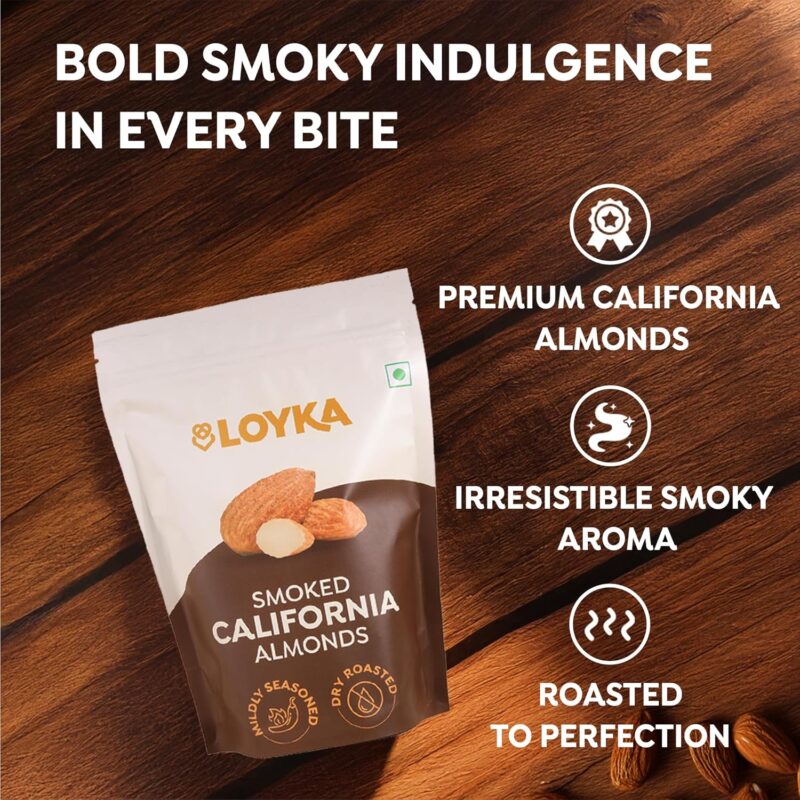 Loyka Smoked California Almonds 200g - Image 6